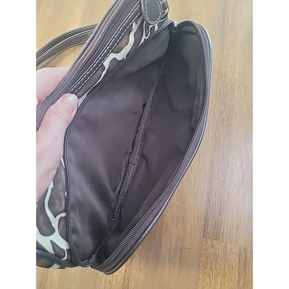 Vintage Y2K Giraffe Print Shoulder Bag Purse Zipper Closure - Picture 10 of 10